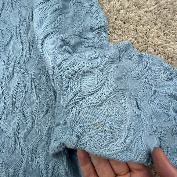 Coogi Australlia Basics Short Sleeve Sweater Blue Knit Women’s Unisex Size 2X - Picture 12 of 16